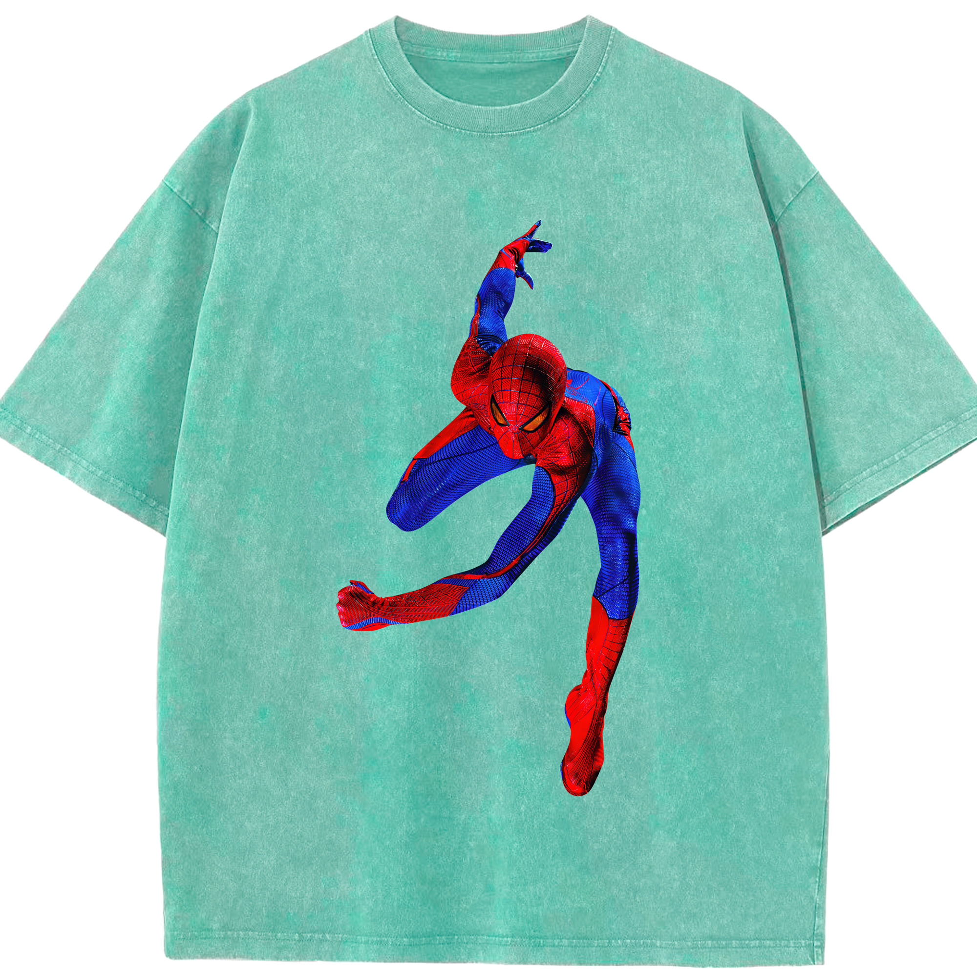 （画像用） Spider Man スパイダーマン 綿100% ヴィンテージ風 半袖Tシャツ（フロントプリント）